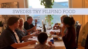 'Swedes try Filipino food - Svenskar äter filippinska mat'
